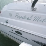 Boat name lettering