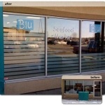 BLU Seafood Market - Frosted Vinyl install