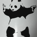 Panda with guns - Banksy