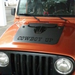 Custom hood decal for Jeep