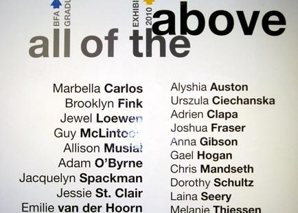 all of the above - U of C Grad Show case