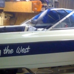 Boat name sticker