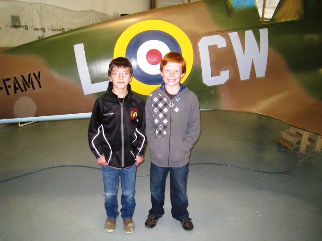 Spitfire replica airplane