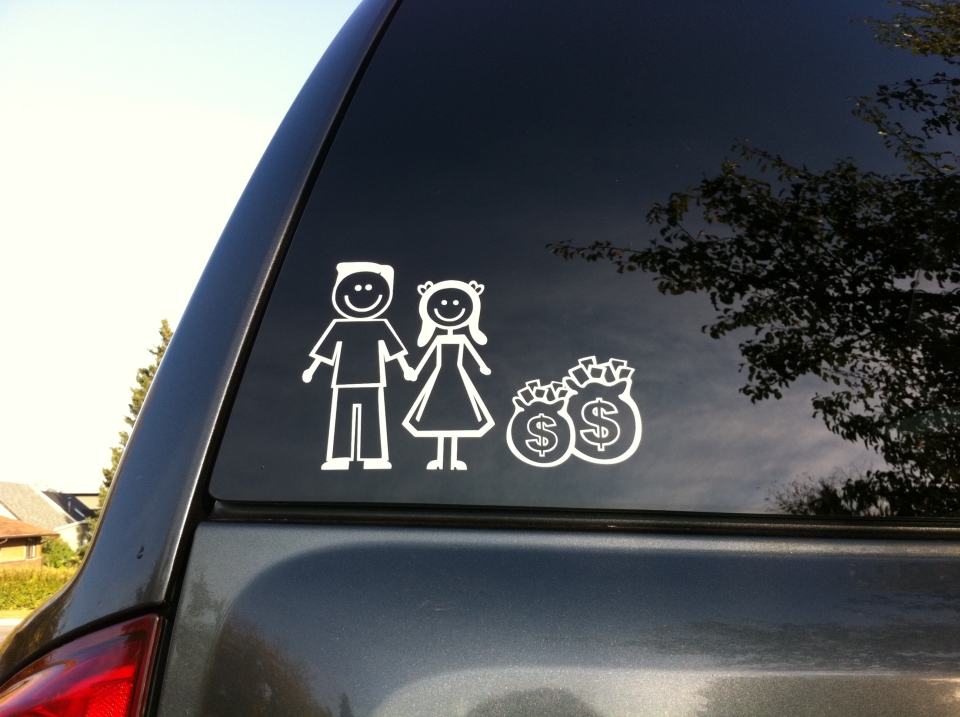 Dual Income, No Kids Family Stickers - BetaCuts Custom Vinyl ...