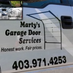 martys garage truck advertising