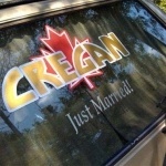 Just married sticker