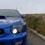 Subaru STI Fog Light cover stencil sticker