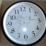 clock with sticker