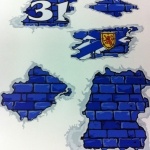 Goalie mask stickers