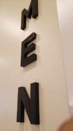 Laser cut - black acrylic